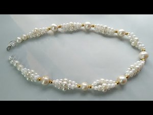 A Pearl Necklace easily and Simply|| How To Make|| how to make beaded necklace || necklace making