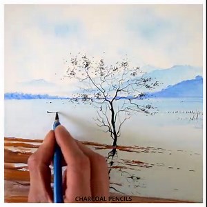 7.1K views · 680 reactions | Very simple soft pastels drawing of a rainy landscape ( with colour names) | Morning Drizzle | Facebook