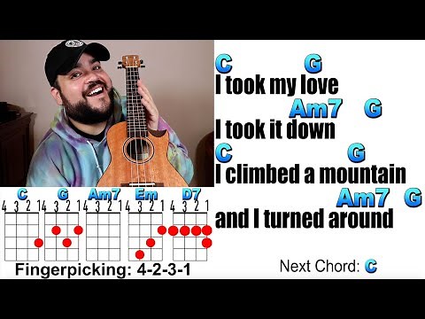 LANDSLIDE - Fleetwood Mac (Ukulele Cover & Play Along with Chords & Lyrics