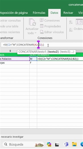 Concatenar Nombres y Apellidos con espacio en #excel | PC fácil Digital