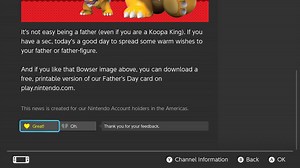 Switch's "News" section now has like / dislike type buttons