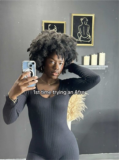 Afro spring twist for the win! Tutorial coming soon🤗 #afro #4chairstyles #afrospringtwist #crochet