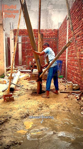 Manual Boaring #boaring #buildhousedaily #construction #home