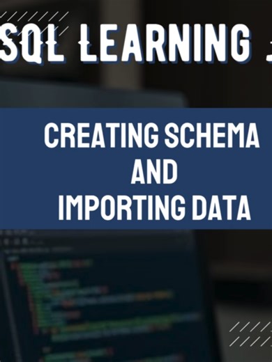"From zero to SQL hero 💻📊 Watch me build a schema and import data st...