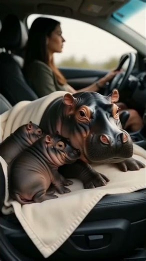 Hippo Hospital Rescue: Girl Heals Two Sick Baby Hippos 💖 #shorts