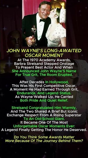 John Wayne’s Unforgettable Oscar Win