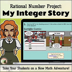 Integer Rational Number Problem Comic Project Gallery Walk(Digital Resource PBL)
