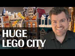 Huge LEGO City - 18 modular buildings together