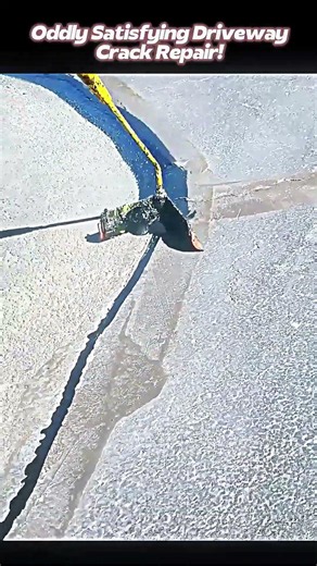 How to Fix Driveway Cracks Like a Pro #satisfying #diy #repair #fix #asphalt
