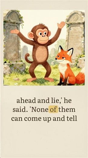 Read-Along: The Fox And The Monkey 📖 Learn to Read with Aesop's Fables #Shorts