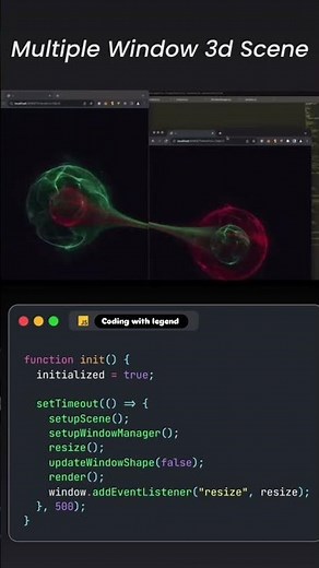 Multiple window 3d scene 🌎😯 using javascript html and CSS #programming #coding #javascript#html #css