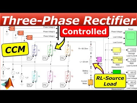 🔥 Thyristor-Controlled Three-Phase Rectifier with RL-Source Load (CCM Operation) Explained! ⚡