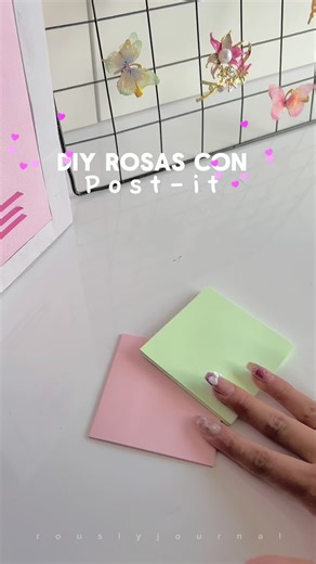 Manualidades creativas para San Valentín: flores eternas de post it