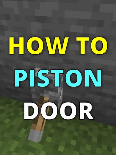 How To Make a Piston Door In Minecraft Bedrock PS4 / PS5, Xbox, MCPE, Switch & PC! (Flush Wall Jeb Door!)