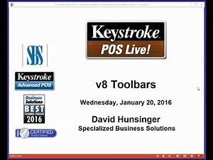 Keystroke Live! 01/20/16 - Version 8 Toolbars