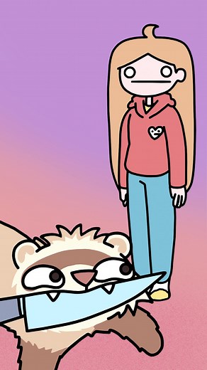 ¿Qué están haciendo estos ferrets animados?