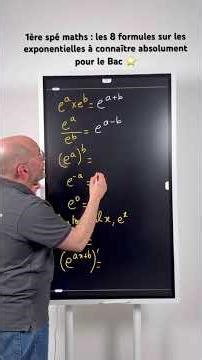 First year advanced math: the 8 formulas on exponentials you absolutely need to know for the Bacc...