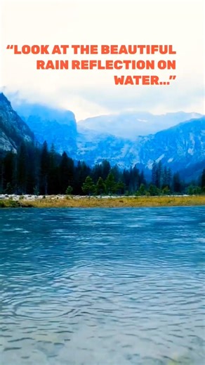 Rain on the Lake | Beautiful Water Reflection 🌧️ #rain #nature #lake
