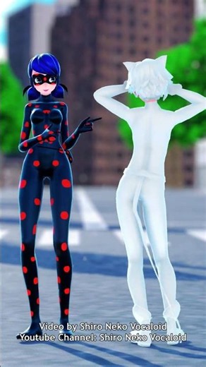 MMD Bombaye Dance Trend (Marinette Akumatized x Chat Blanc) #miraculousladybug #ladybug