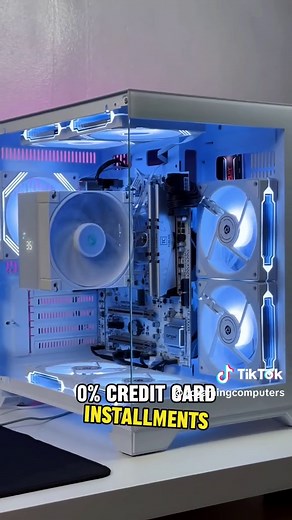 High-End Gaming PC Setup with RGB Lighting