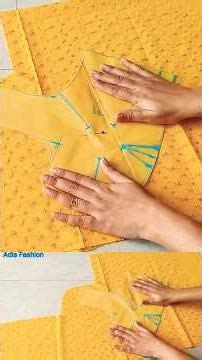 Perfect Cross Cut Blouse Cutting ✂️ | Main Fabric Cutting with Aster Pattern #shorts