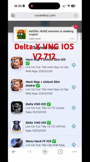 Update Link: Install Delta X VNG iOS V2.712 Directly Without Esign or Ksign on iPhone/iPad