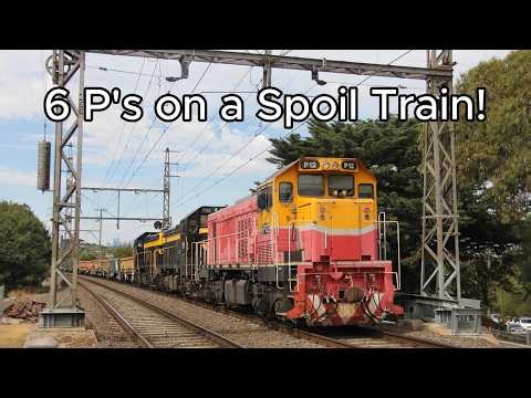 6 P Classes on a Spoil Train! Metro spoil train at Pascoe Vale