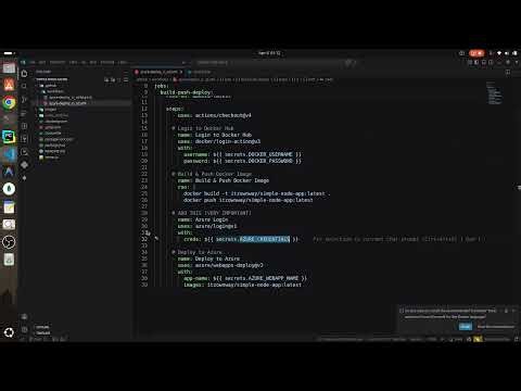 Deploy Node.js App to Azure using Docker & GitHub Actions | Full CI/CD Tutorial