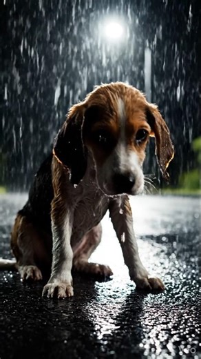 A helpless dog is getting wet in the rain | dog sad videos | puppy sad shorts #puppyvideos #doglove