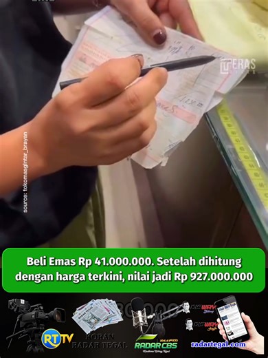 Sebuah video transaksi penjualan emas menjadi viral setelah dibagikan pemilik sebuah toko emas pada 28 Januari 2026. Dalam rekaman tersebut, seorang ibu terlihat menjual koleksi emas lama yang dibelinya sejak awal 2000-an. Pemilik toko menyebut emas itu dibeli ketika harga per gram masih di kisaran Rp100 ribuan. Surat pembelian juga diperlihatkan dalam video, dengan tahun tercatat antara 2001 hingga 2006. Total biaya pembelian saat itu disebut mencapai Rp41.000.000. Setelah dihitung dengan harga