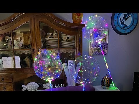 4 PCS LED Light Up Balloons Multicolored f. decoration 18 Inch Transparent unboxing and instructions