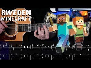 Sweden - Minecraft - Fingerstyle Guitar Tutorial + TAB
