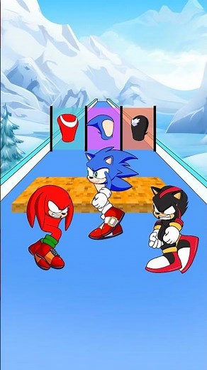 Build a Queen Run: Sonic vs Shadow vs Knuckles #shorts #sonic