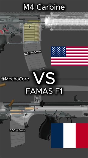 М4 Carbine vs FAMAS F1 #guns #weapons #comparison