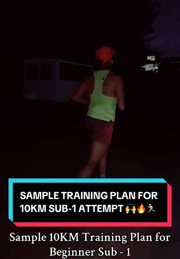 SAMPLE TRAINING PLAN FOR 10KM SUB-1 ATTEMPT 🙌🔥🏃 NOTE : This 4-week training plan is just as a trial program for runners aiming to complete a 10K in under 1 hour. It is intended for those who have already completed 10-14 weeks of base training and recently finished a 10K in approximately 1:10. You can change the schedule of strengthening workout and speed workout depends on your available days. The program focuses on improving speed, endurance, and pacing to help runners bridge the gap to thei