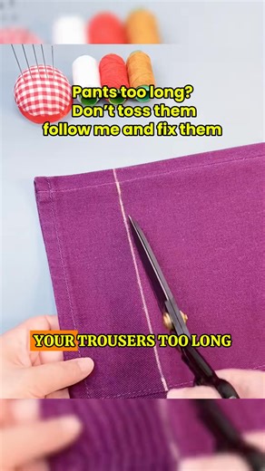 Hem too long Fix it in minutes and walk with style #sewing #diycraft #sewingtutorial #sewingtips #sewingtricks | tips tear sewguide