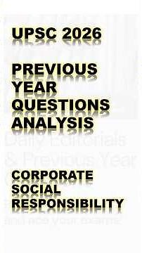 Corporate Social Responsibility (CSR) Rules Explained | UPSC Prelims 2024 Analysis | UPSC Pre 2026