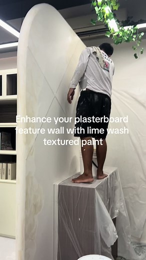 Enhance Your Plasterboard Feature Wall with Lime Wash Textured Paint