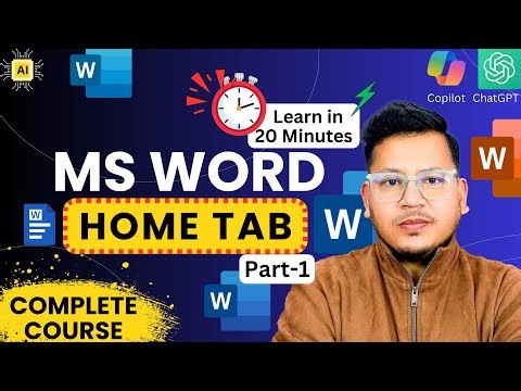 MS Word Home Tab Complete Tutorial in Hindi | Basics for Beginners