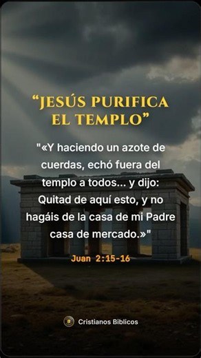 De esta manera JESÚS purifica tu templo #cristianos #jesus