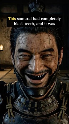 Samurai Painted Their Teeth Black… And People Feared It” #facts #historyfacts #shorts