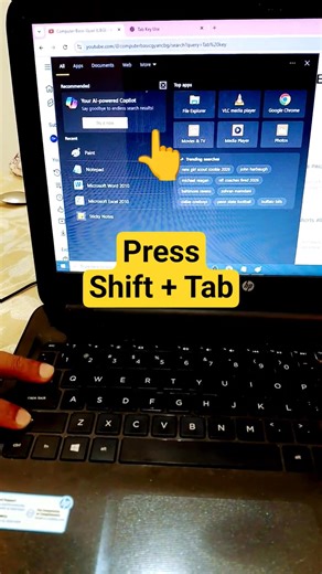 Move Cursor Forward & Backward Tab & Shift Shortcut #shortreels #shortcutkeys #navigation #computertips | Computerbasicgyan