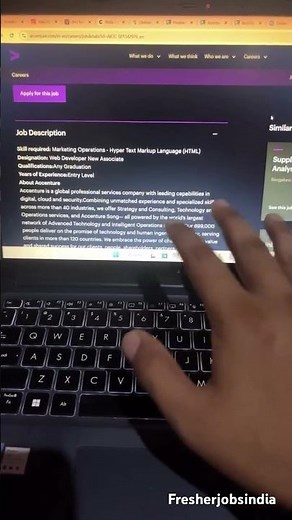 Accenture Hiring Freshers for Web Developer Role 🔥 | 2025 Job Update | Apply Now! Comment ❤️ | #jobs