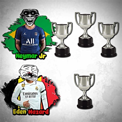 NEYMAR VS HAZARD #football #trophy #shorts
