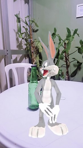 Mischievous Rabbit Animation in Playful Outdoor Setting