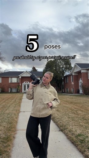 5 poses that you should try at your portrait session! 📸🤍 #posing #howtopose #posesforpictures #seniorphotos #utahphotographer