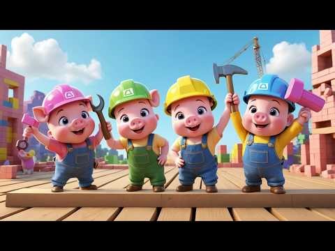 El Día del Constructor Ocupado de Piggy | Canciones de Profesiones y Oficios para Niños