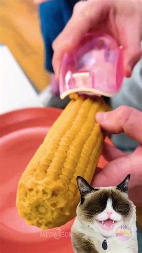EASIEST CORN KERNEL REMOVER 🌽🌽 | Smart kitchen tool & gadget to separate kernels for eating #shorts