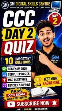 🔥 CCC Day 2 Quiz 2026 | 10 Important Questions with Answers ✅ | CCC Mock Test