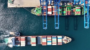 Aerial Drone Top Down Video Container Stock Footage Video (100% Royalty-free) 1100378725 | Shutterstock